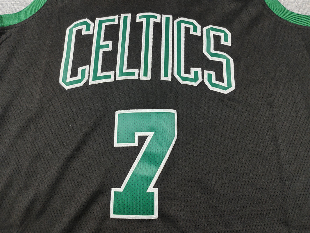 Men's Boston Celtics Jaylen Brown #7 Black Swingman Jersey1 - Statement Edition
