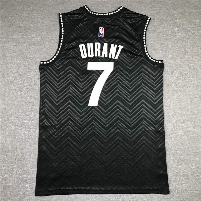 Men's Brooklyn Nets Kevin Durant #7 Black 2020/21 Swingman Player Jersey1
