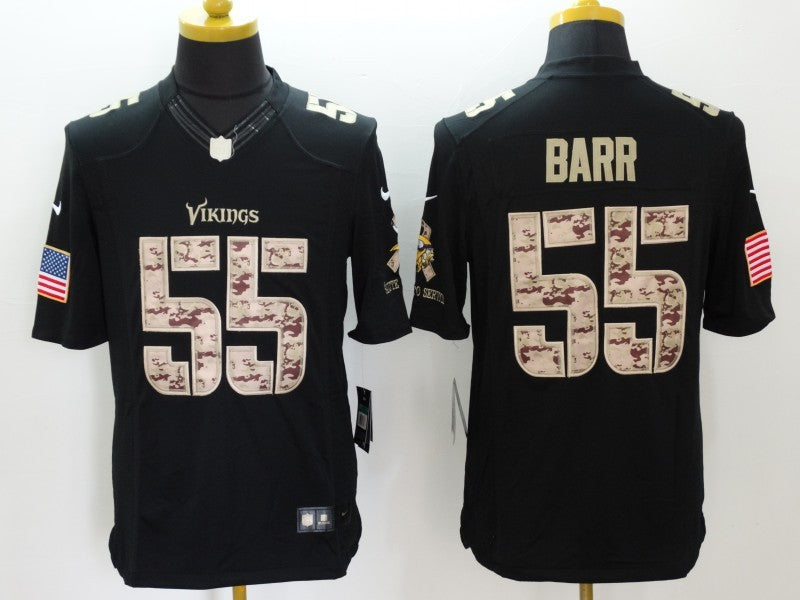 Men's Minnesota Vikings Anthony Barr #55 Black Game Player Jersey1