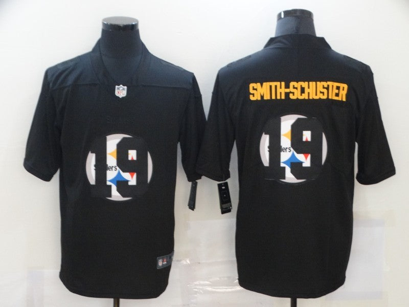 Men's Pittsburgh Steelers #19 JuJu Smith-Schuster Black Team Game Jersey1