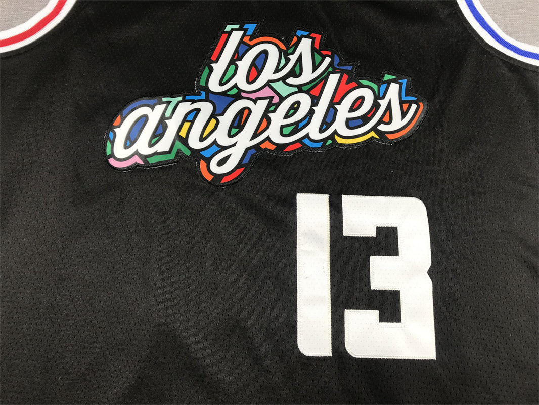 Men's LA Clippers Paul George #13 Black 2022/23 Fastbreak Jersey1 - City Edition