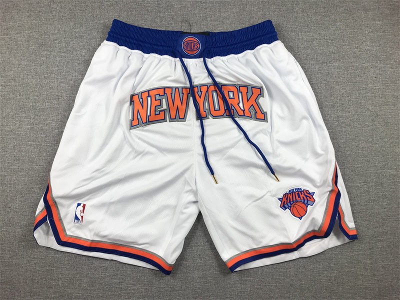 Men's New York Knicks White Association Edition Pocket Shorts2