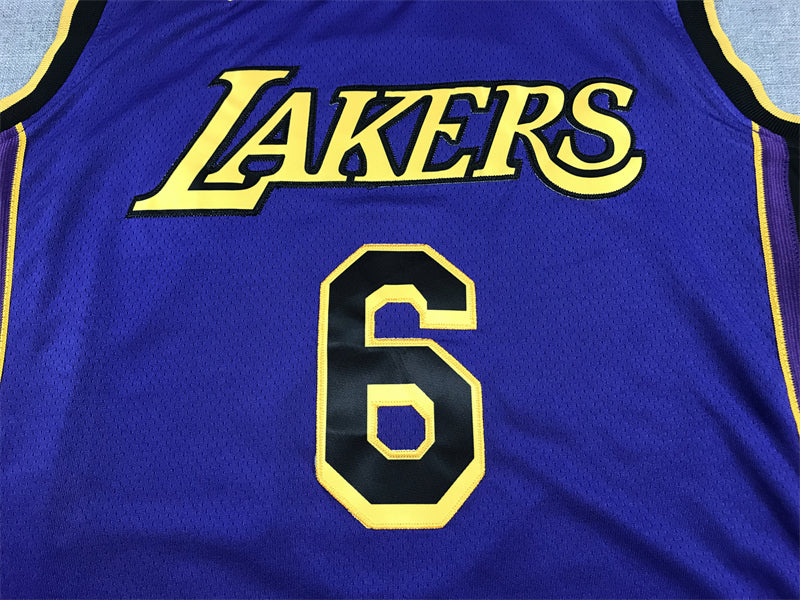 Men's Los Angeles Lakers LeBron James #6 Purple 2022/23 Swingman Jersey1 - Statement Edition