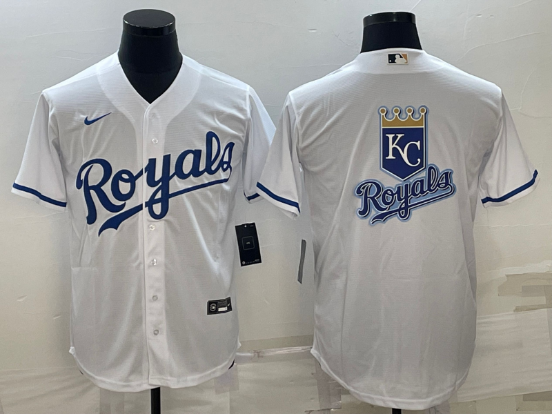 Men's Kansas City Royals White Replica Player Jersey1