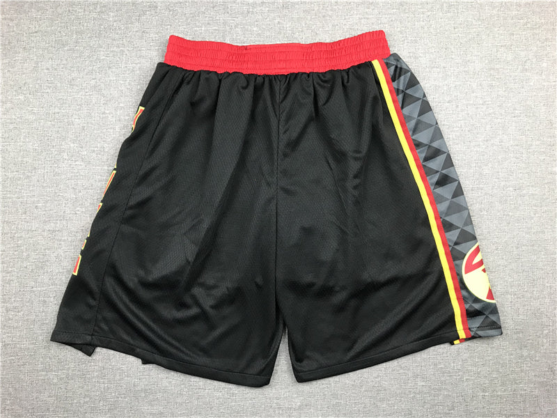 Men's Atlanta Hawks Black Basketball Retro Shorts1