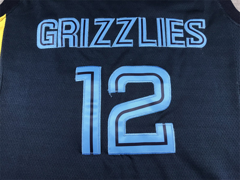Men's Memphis Grizzlies Ja Morant #12 Navy Fast Break Replica Jersey1