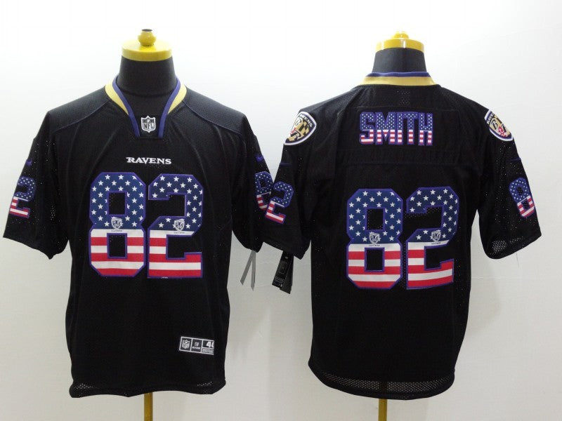 Men's Baltimore Ravens Torrey Smith #82 Black Game Jersey1