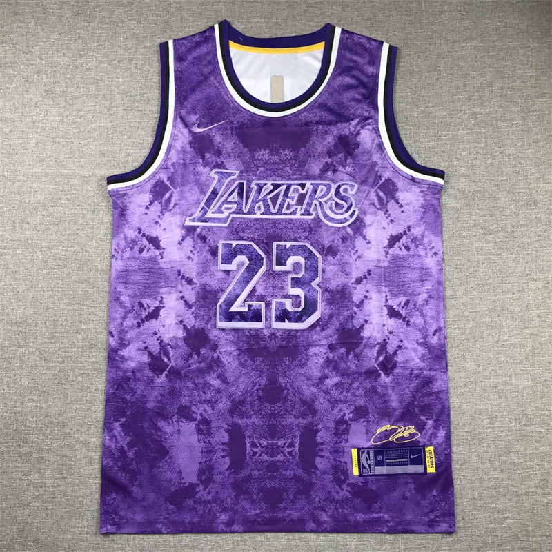 Men's Los Angeles Lakers LeBron James #23 Purple Select Series Swingman Jersey1