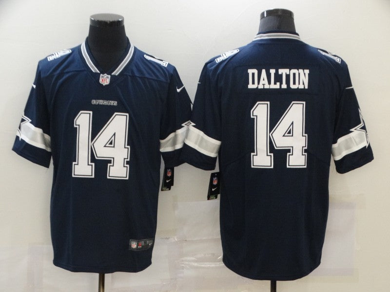Men's Dallas Cowboys Andy Dalton #14 Navy Game Player Jersey1