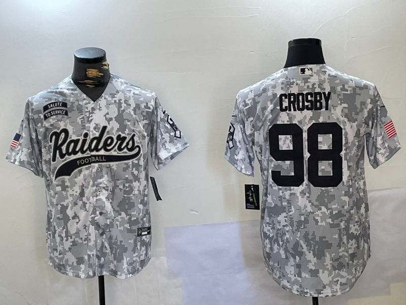 Men's Las Vegas Raiders Maxx Crosby #98 Arctic Camo 2024 Salute to Service Player Jersey1