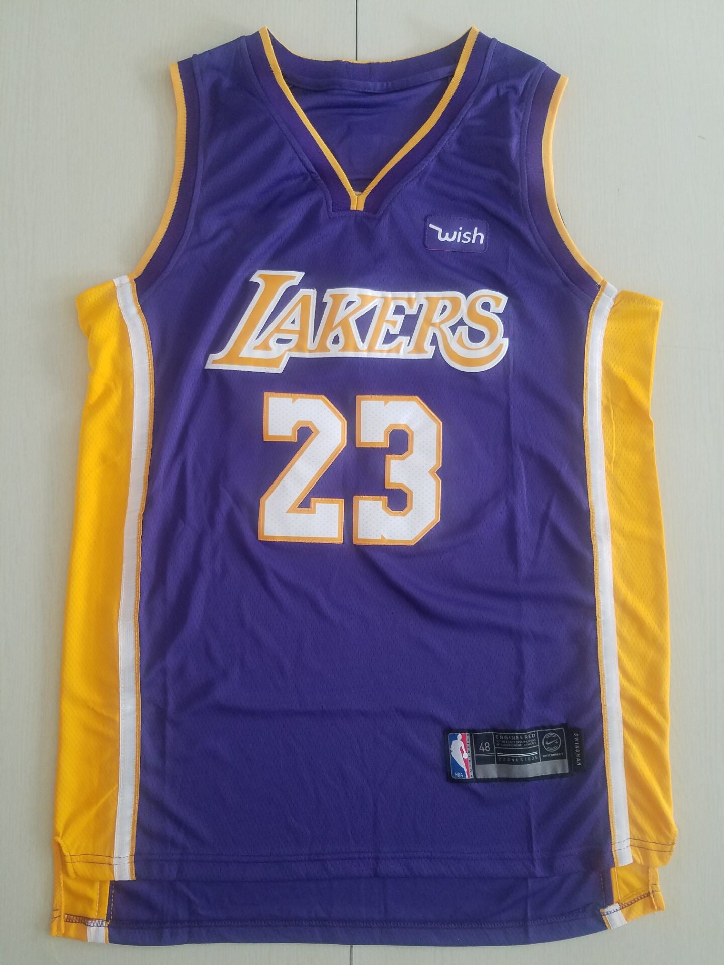 Men's Los Angeles Lakers LeBron James NBA #23 Purple Swingman Jersey1 - City Edition