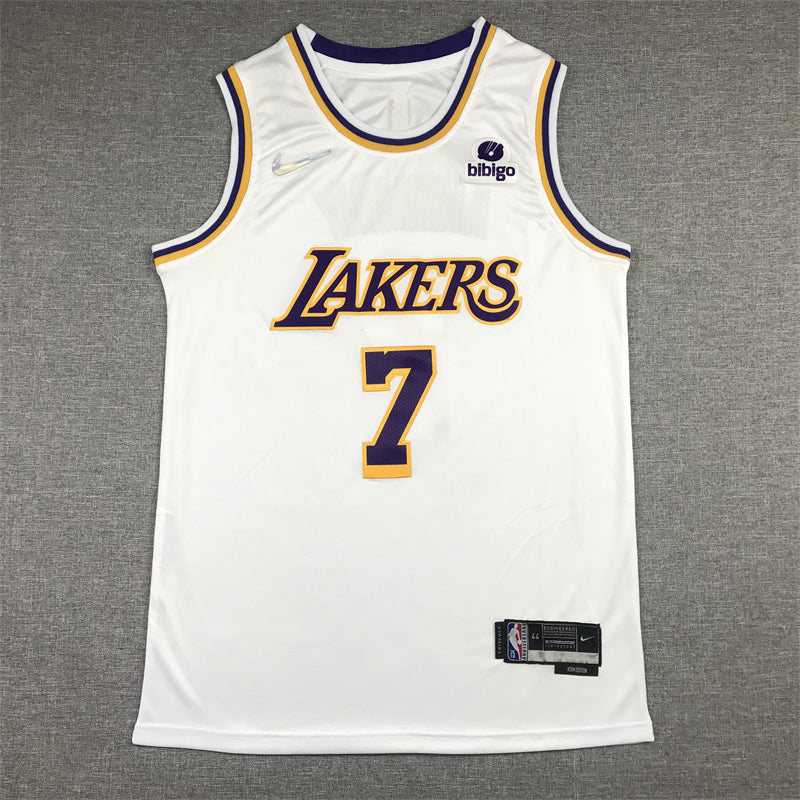 Men's Los Angeles Lakers Carmelo Anthony #7 White Fast Break Replica Jersey1