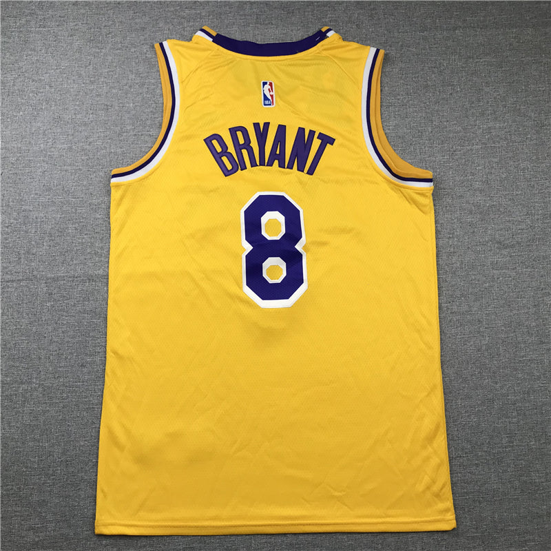 Men's Los Angeles Lakers Kobe Bryant #8 Yellow Swingman Player Jersey1