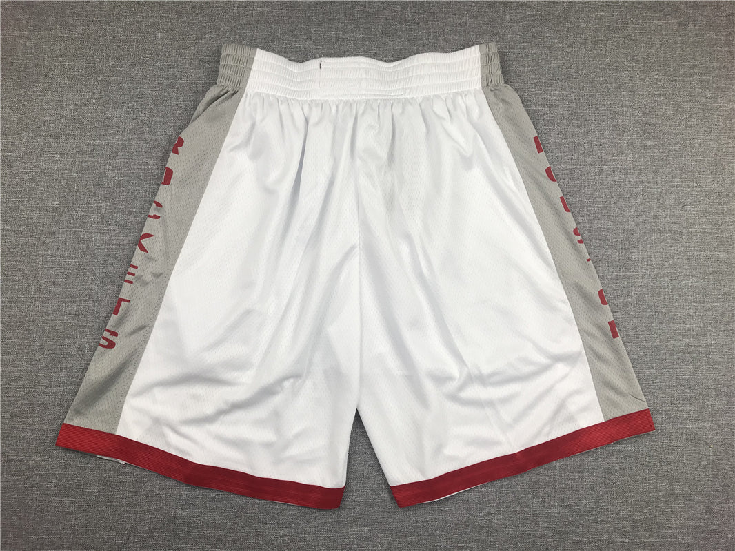 Men's Houston Rockets White Pocket Shorts1