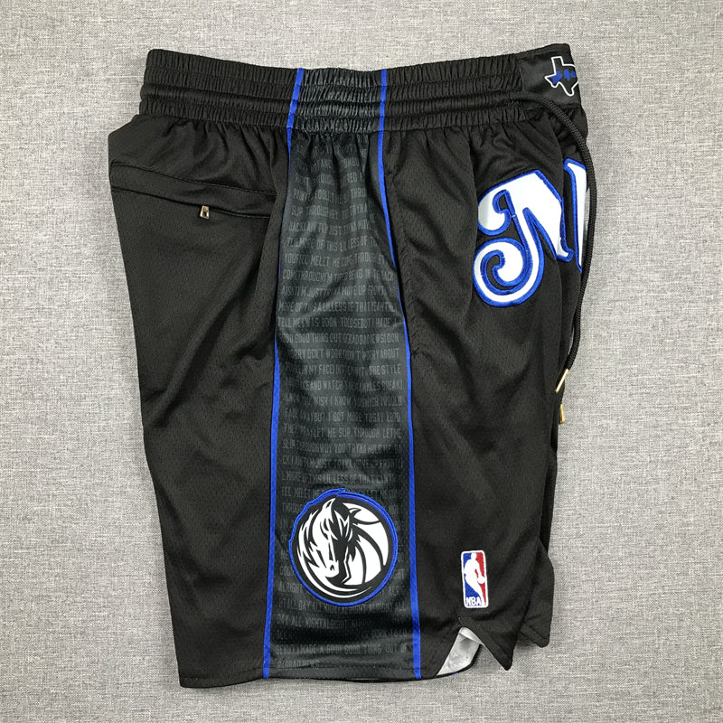 Men's Dallas Mavericks Black 2023/24 Pocket Shorts1 City Edition