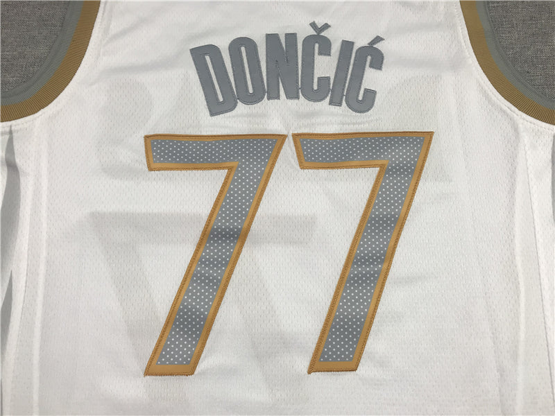 Men's Dallas Mavericks Luka Doncic White 2020/21 Swingman Jersey1 - City Edition