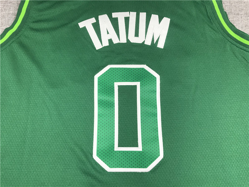 Men's Boston Celtics Jayson Tatum #0 Green Swingman Player Jersey1
