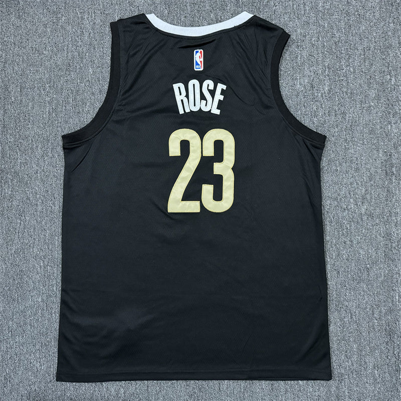 Men's Memphis Grizzlies Derrick Rose #23 Black 2023/24 Swingman Jersey1 - City Edition