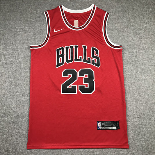 Men's Chicago Bulls Michael Jordan #23 Red Fast Break Replica Player Jersey1