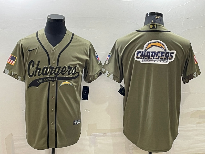 Men's Los Angeles Chargers Olive 2022 Salute To Service Limited Jersey1