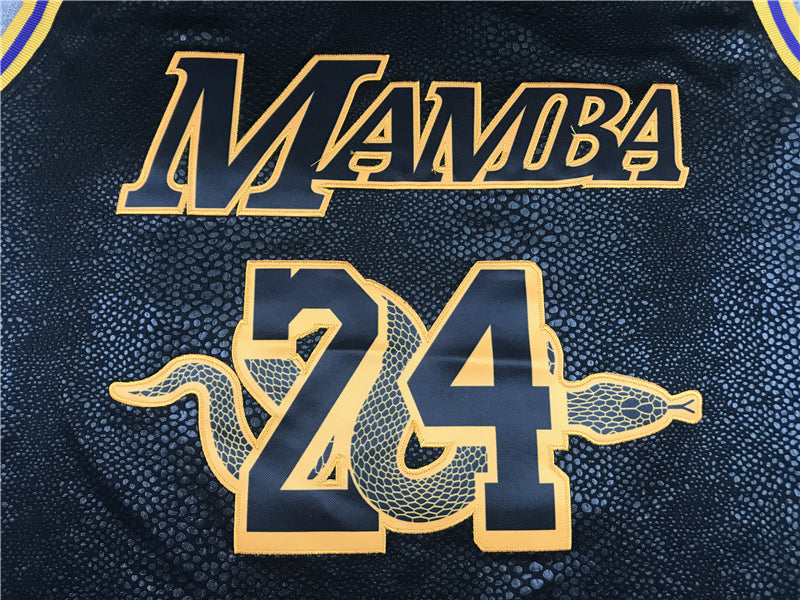 Men's Los Angeles Lakers Kobe Bryant #24 Black Player Jersey1