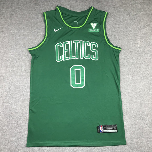 Men's Boston Celtics Jayson Tatum #0 Green Swingman Player Jersey1