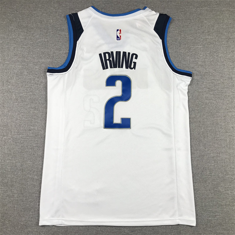 Men's Dallas Mavericks Kyrie Irving #2 White Fast Break Replica Jersey1 - Association Edition
