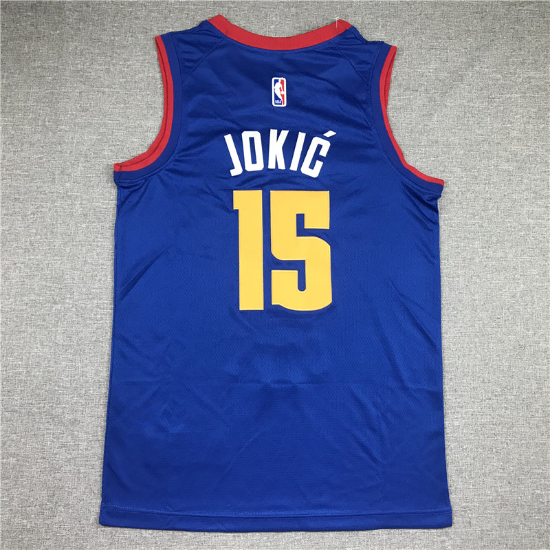 Men's Denver Nuggets Nikola Jokic #15 NBA Player Jersey1 - Retro Blue