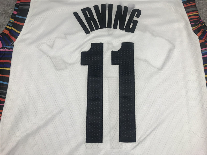 Men's Brooklyn Nets Kyrie Irving #11 White Swingman Jersey1 - City Edition