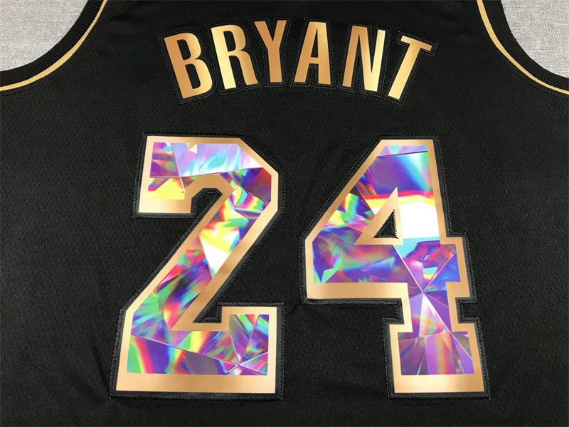 Men's Los Angeles Lakers Kobe Bryant #24 Black Swingman Jersey1