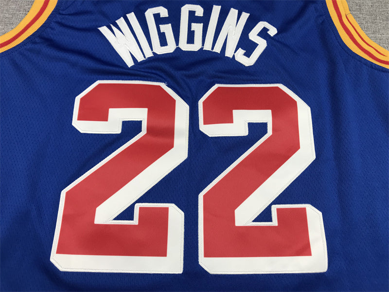Men's Golden State Warriors Andrew Wiggins #22 Blue Swingman Jersey1