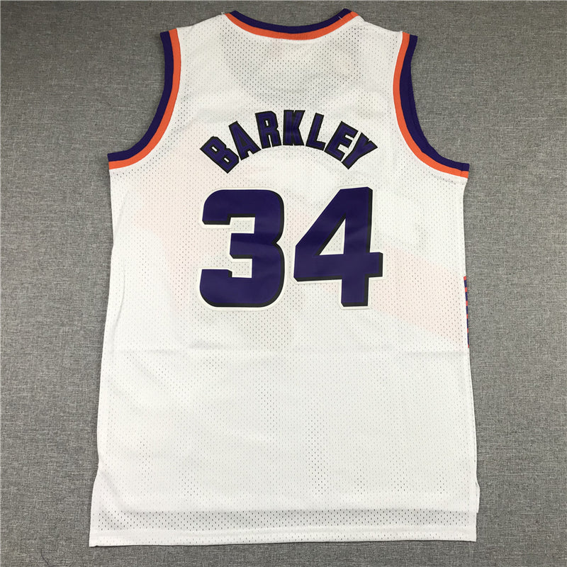 Men's Phoenix Suns Charles Barkley #34 NBA White 1992-93 Swingman Jersey1
