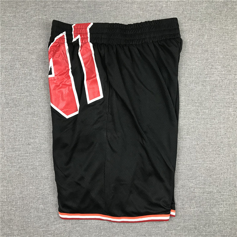 Men's Miami Heat Big Face Black Basketball Shorts1
