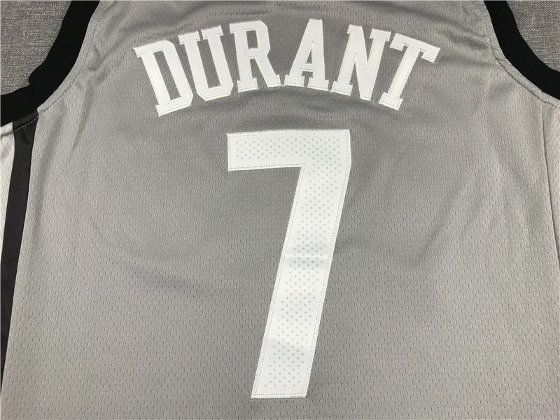 Men's Brooklyn Nets Kevin Durant Gray 2019 Fast Break Player Movement Jersey1