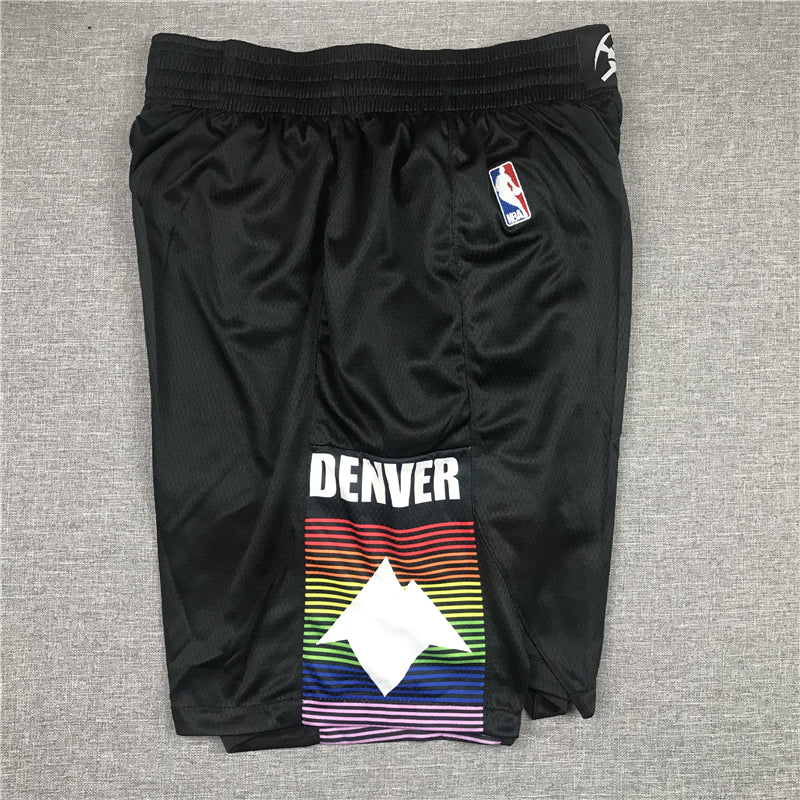 Men's Denver Nuggets Black City Edition Basketball Shorts1