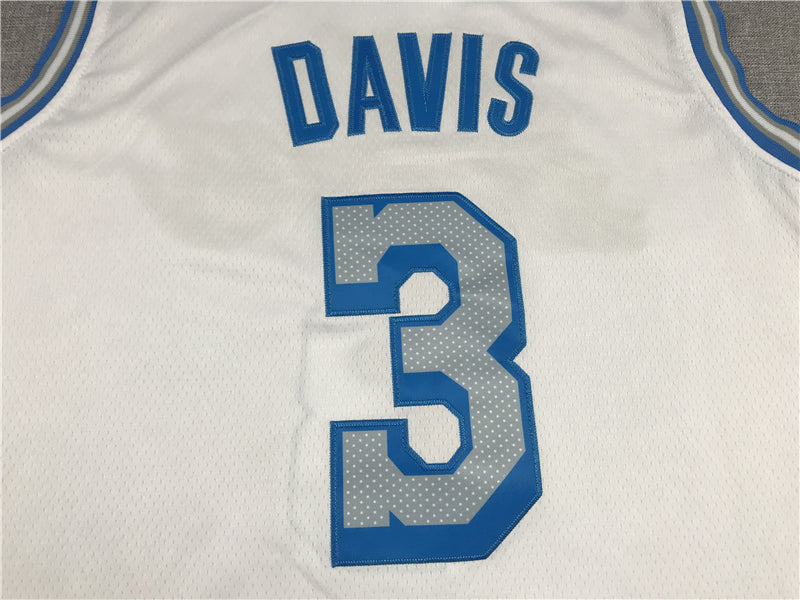 Men's Los Angeles Lakers Anthony Davis #3 White Swingman Jersey1 - City Edition