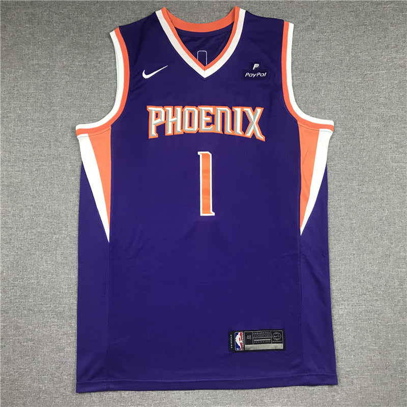 Men's Phoenix Suns Devin Booker #1 Purple Replica Jersey1