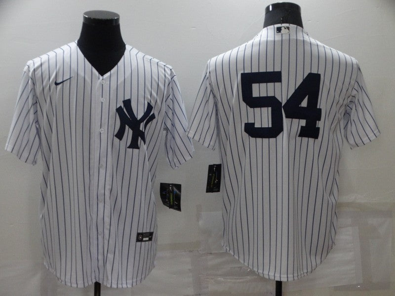 Men's New York Yankees Aroldis Chapman #54 White Replica Player Name Jersey1