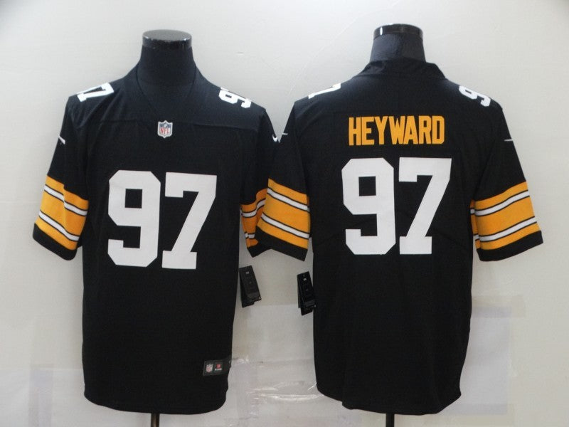 Men's Pittsburgh Steelers Cameron Heyward #97 Black Player Game Jersey1