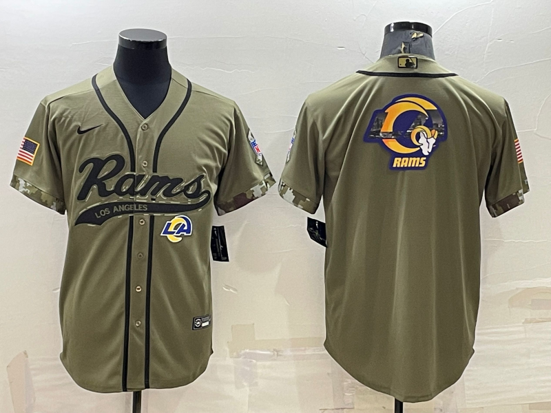 Men's Los Angeles Rams Olive 2022 Salute To Service Limited Jersey1