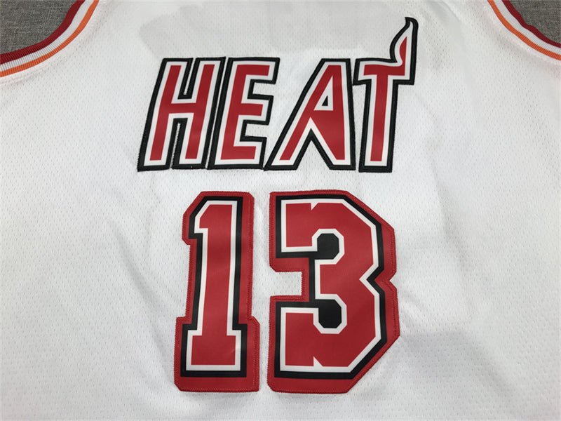 Men's Miami Heat Bam Adebayo #13 White 2022/23 Swingman Jersey1 - Classic Edition