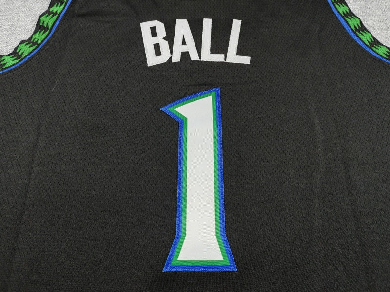 Men's Minnesota Timberwolves LaMelo Ball #1 Black Swingman Jersey - Statement Edition