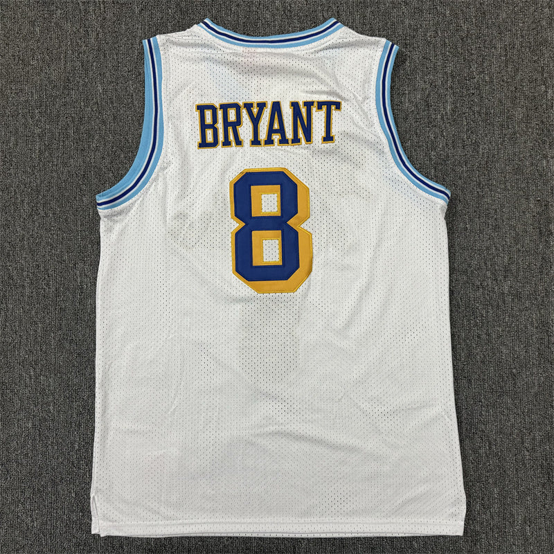 Men's Los Angeles Lakers Kobe Bryant 1996-97 White Hardwood Classics Authentic Jersey1