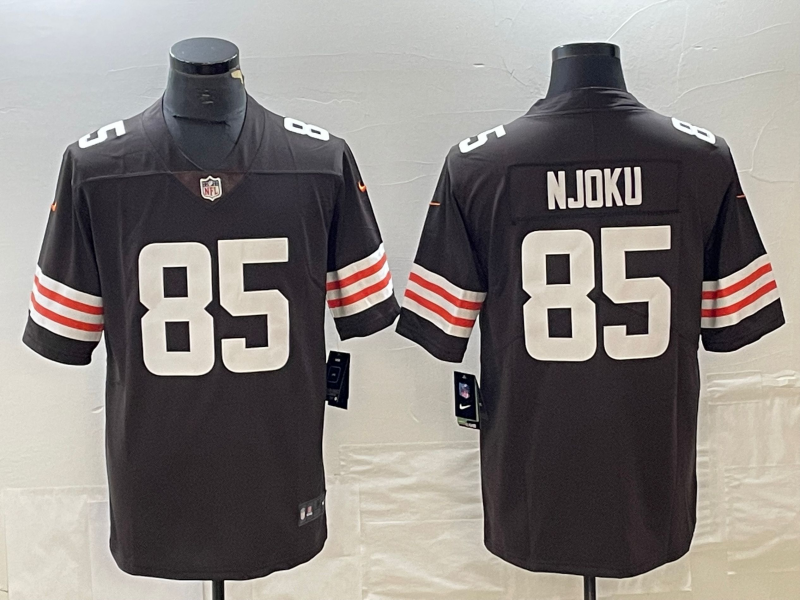 Men's Cleveland Browns David Njoku #85 Brown Game Player Jersey1