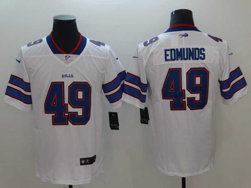 Men's Buffalo Bills Tremaine Edmunds #49 White Game Player Jersey1