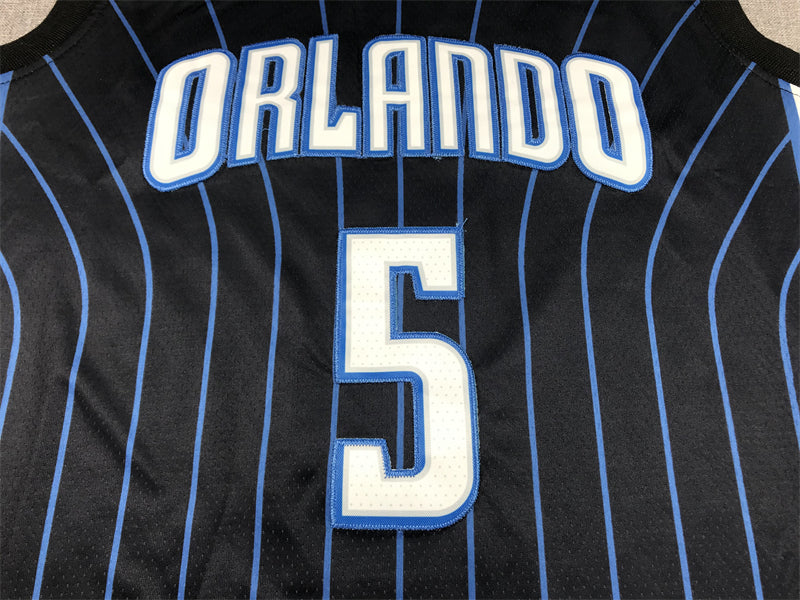Men's Orlando Magic Paolo Banchero #5 Black 2022/23 Swingman Jersey1 - Icon Edition