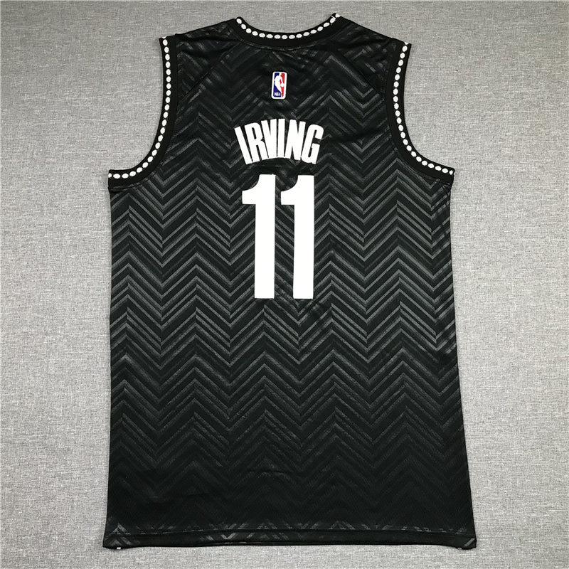 Men's Brooklyn Nets Kyrie Irving #11 Black 2020/21 Swingman Player Jersey1