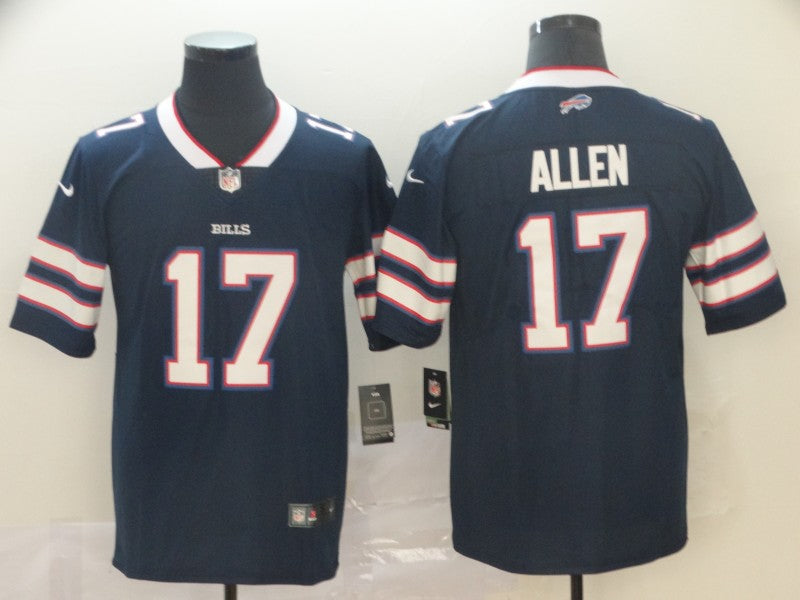Men's Buffalo Bills Josh Allen #17 Navy Inverted Legend Jersey1