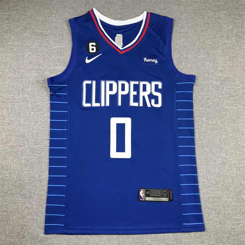 Men's LA Clippers Russell Westbrook Nike Royal 2022/23 Swingman Jersey1 - Icon Edition