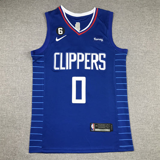 Men's LA Clippers Russell Westbrook Nike Royal 2022/23 Swingman Jersey1 - Icon Edition